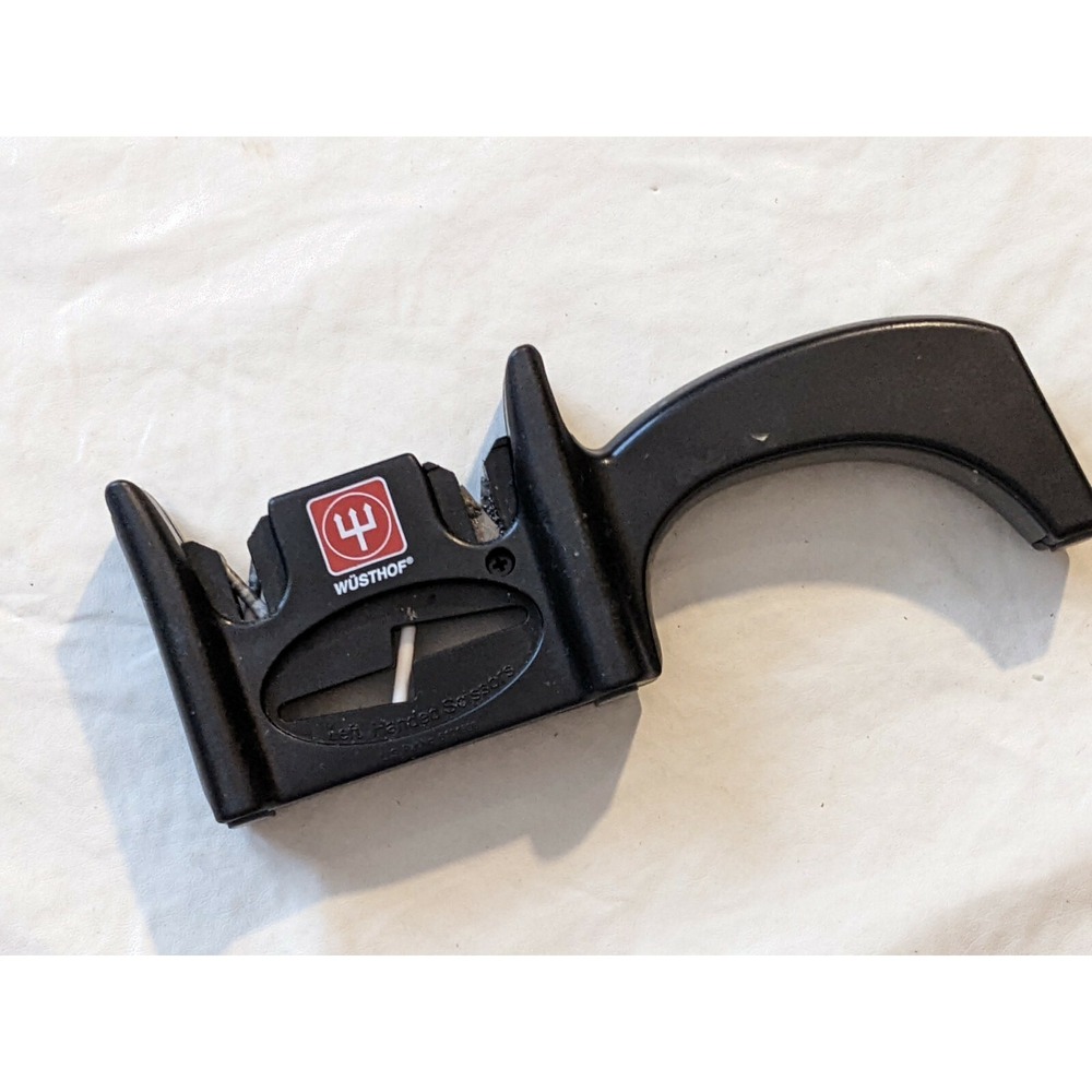 Wusthof Handheld Manual Pull Through 2 Stage Knife Scissors Sharpener Black